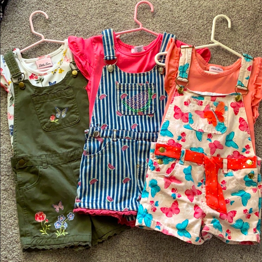 Three Pairs of Overall Shorts with Shirt